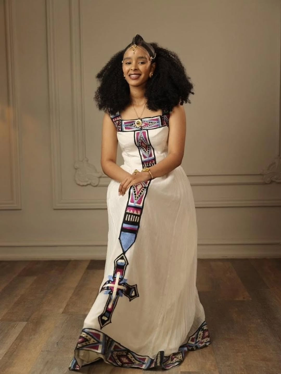 Habesha Kemis – Purple Ethiopian Dress for Cultural Events