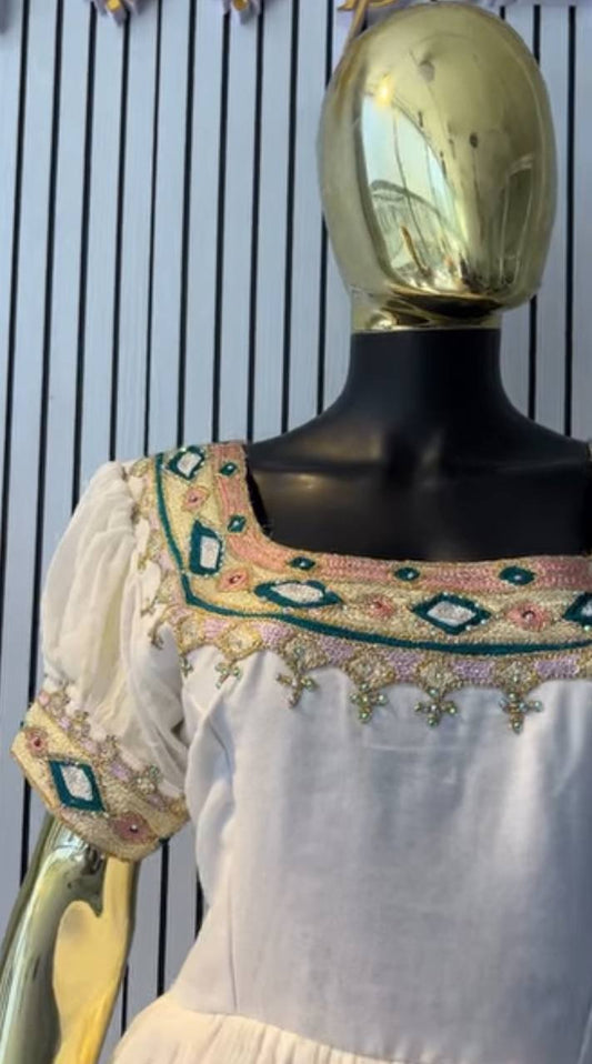Simple Habesha Dress – Traditional Ethiopian Dress for occassion