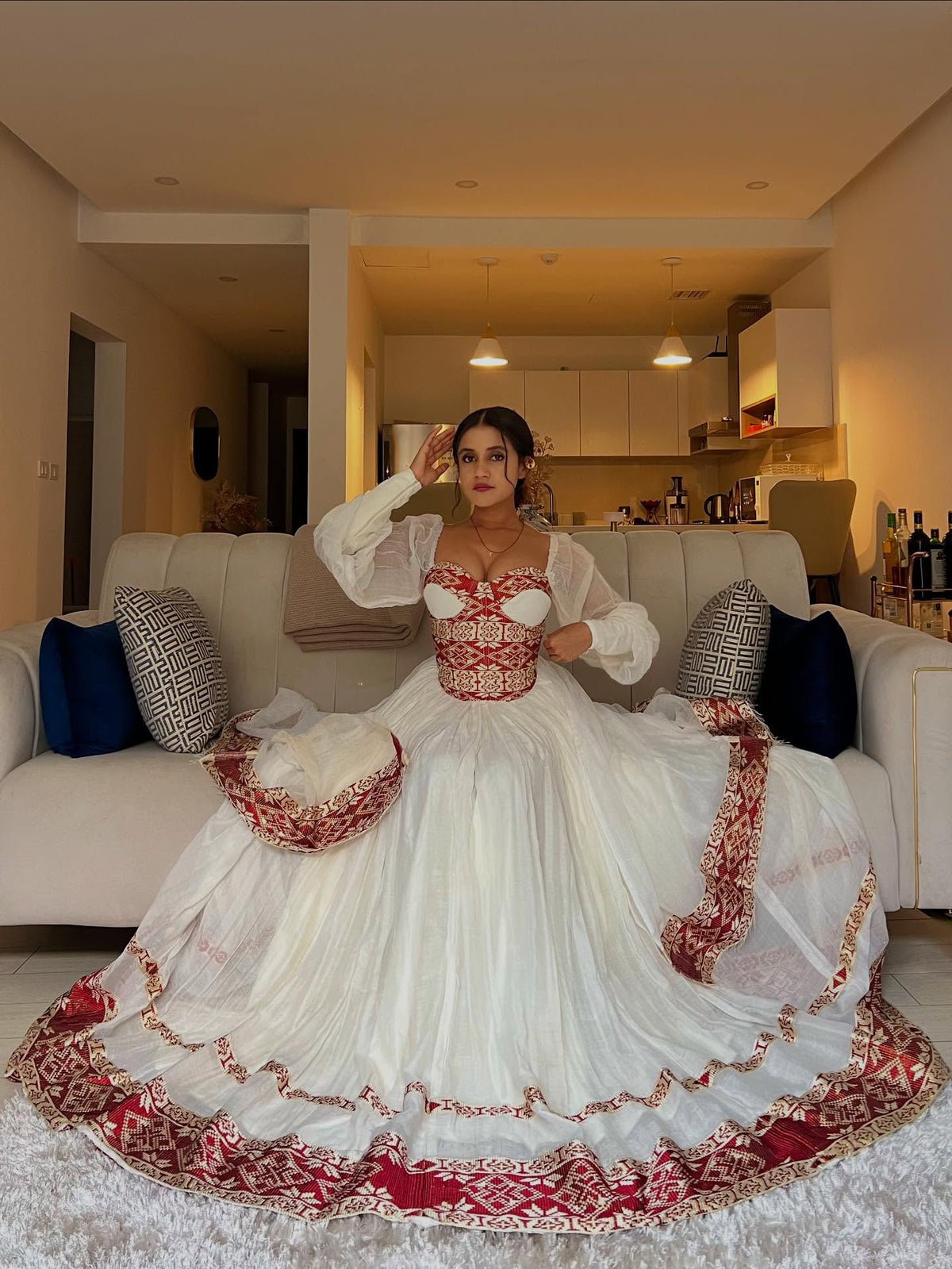 ethiopian wedding dress designer RAHELA Traditional in Red & Gold Dress Store – Habesha Dress Store Size:15-16 yrs Blue Cheese Dressing - and authenticity msale