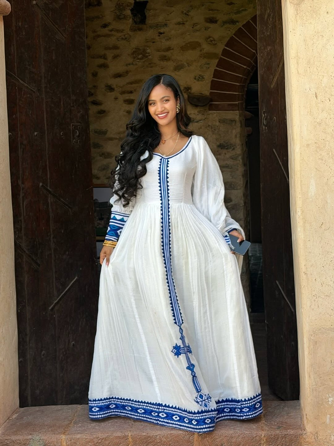blue ethiopian dress Timeless Blue Raya Ethiopian Dress: with Authentic Handmade Habesha Dress Cultural Habesha Kemis
