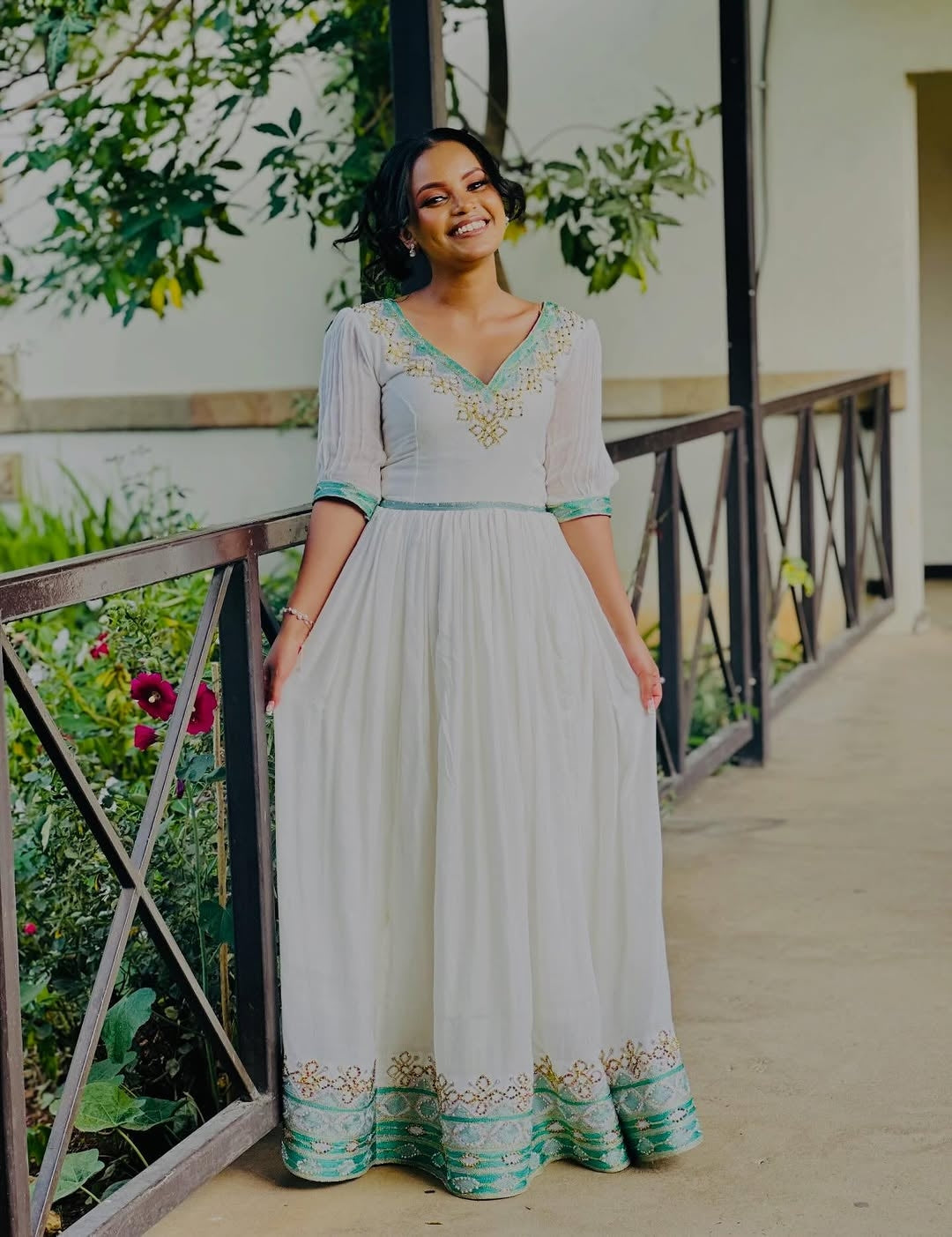Mint Green Habesha Cotton Dress – Graduation Habesha Wedding Dress – Habesha Dress Store