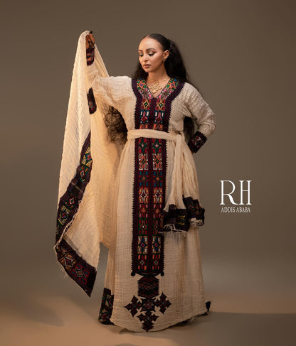 RH Addis Ababa Red Axum Fetil – Refined Habesha Dress  Weddings Wear