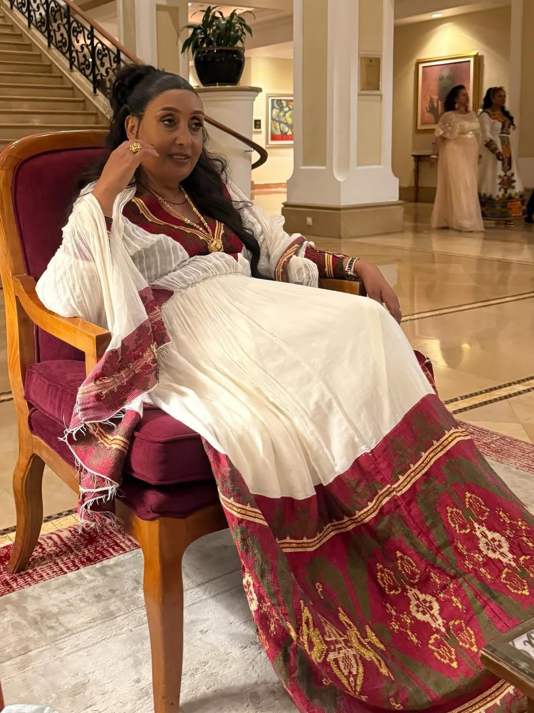 modern eritrean chiffon dress Red Modern Habesha Dress – Mixed Color Ethiopian Zuria for Events XS / Gray
