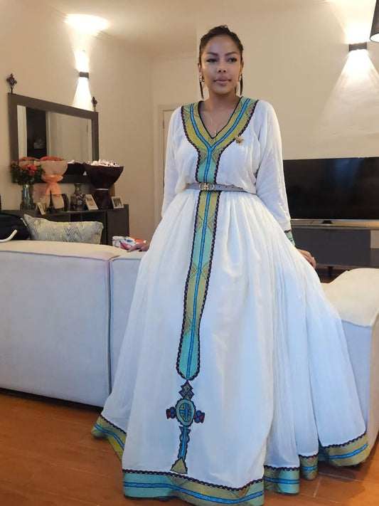 fitted lace wedding dress Finan Ethiopian Fashion Dress 3XL