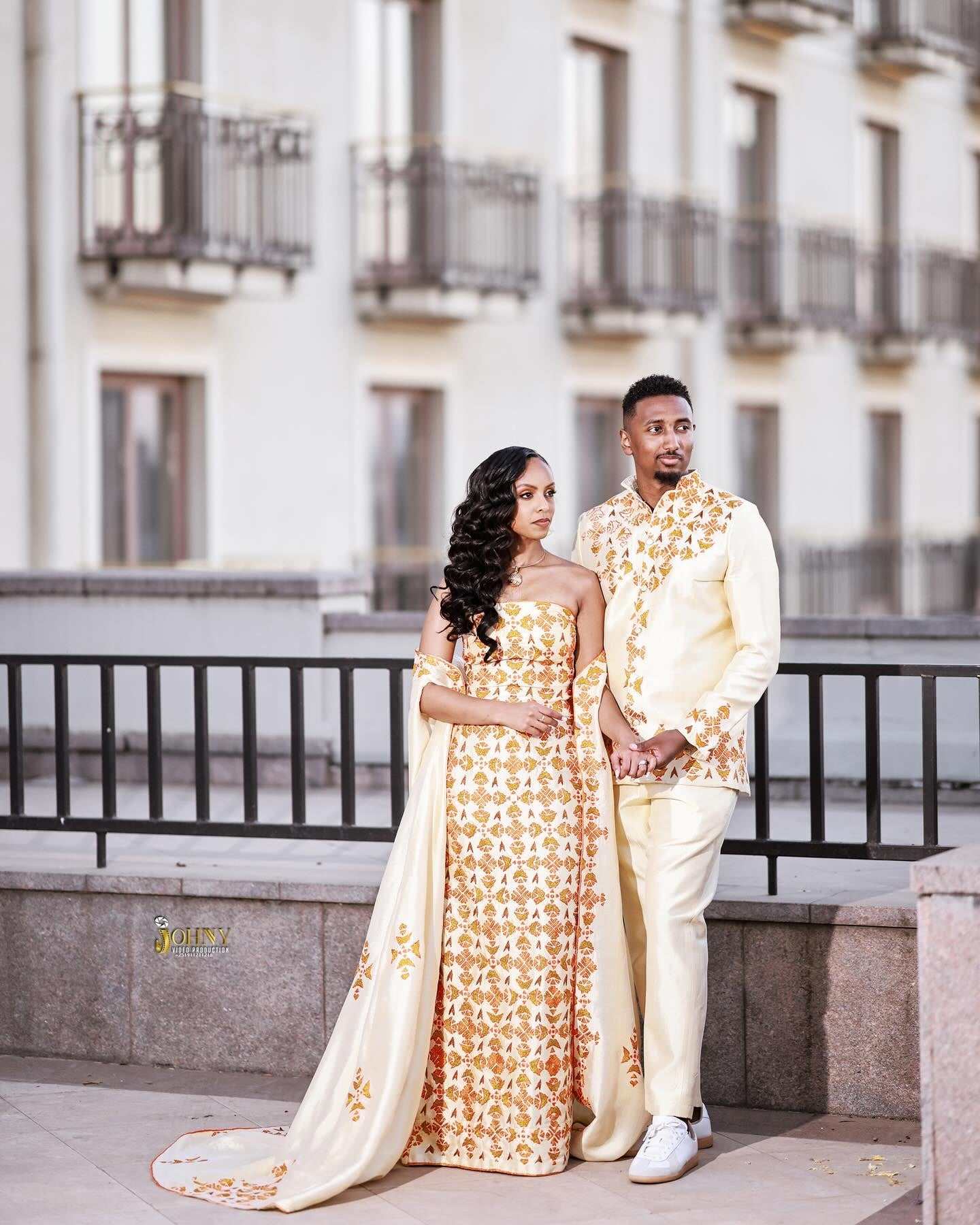 Gold Ethiopian matching couple set| Tsehaye Mehari